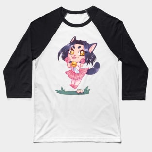 Chibi neko girl Baseball T-Shirt